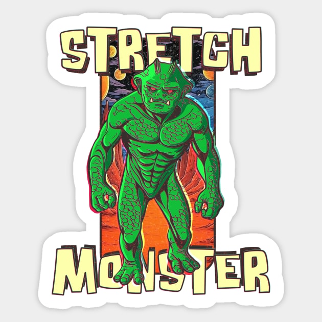 70's Stretch Monster Kid Sticker by Doc Multiverse Designs